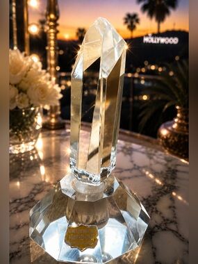 Vintage Art Deco Hand Cut Crystal Perfume Bottle - Japan Hollywood Glam Luxury